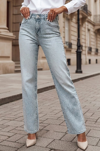 Ženske široke hlače iz džinsa DIAMONTI blue Dstreet UY2475