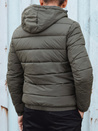 Kurtka zimowa męska pikowana z kapturem zielona Dstreet TX4846