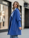 Ženski plašč ala alpaca RITA II modra Dstreet NY0627