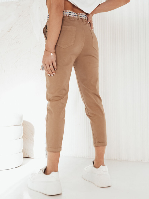 Ženske hlače casual MAFRA Barva kamela DSTREET UY1951