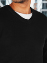 Moški črni pulover z v-izrezom Dstreet WX2314