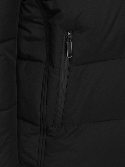 Moška prešita zimska jakna s kapuco črna Dstreet TX5117