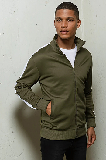 Moška jopa z zadrgo Barva Zelena DSTREET BX5561