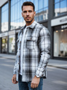 Moška črno-bela karirasta flanelasta srajca Dstreet DX2677