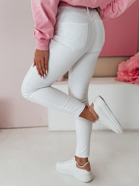 Ženske jeans hlače FURY white Dstreet UY2500