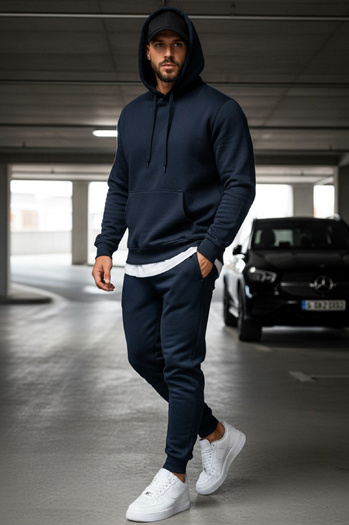 Moške spodnji deli trenirke Barva Mornarica DSTREET UX2707