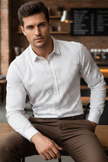 Moška bela srajca Dstreet DX2437