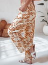 Ženske cvetlične hlače s širokimi hlačami LOVEGARDEN camel Dstreet UY2657