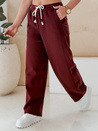 Ženske superge s širokimi nogavicami DRESMOOD PREMIUM maroon Dstreet UY2688