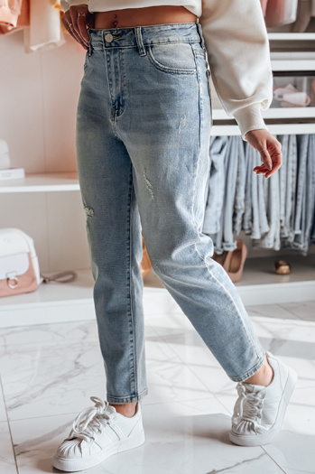 Ženske oprijete hlače iz džinsa SLIMEDEW blue Dstreet UY2667