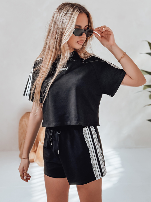 Ženski komplet trenirke LOVE SPORT black Dstreet AY1135