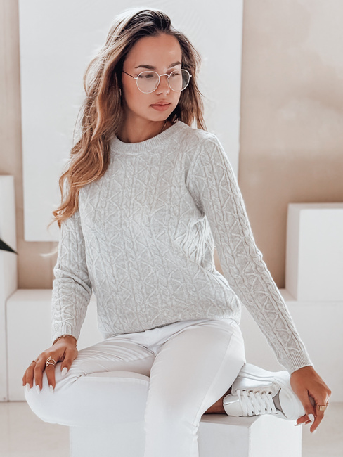 Ženski pulover BRAVINA siv Dstreet MY2528
