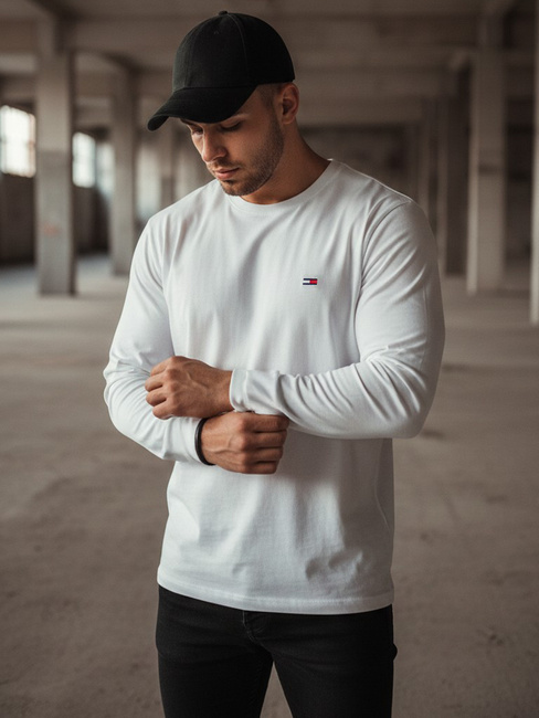 Moška majica z dolgimi rokavi Barva Bela DSTREET LX0537