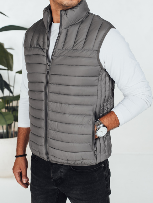 Moški prešiti temno sivi telovnik Dstreet TX5081