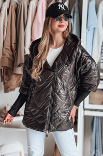 Ženska prehodna prešita jakna oversize PUFFILOF black Dstreet TY4855