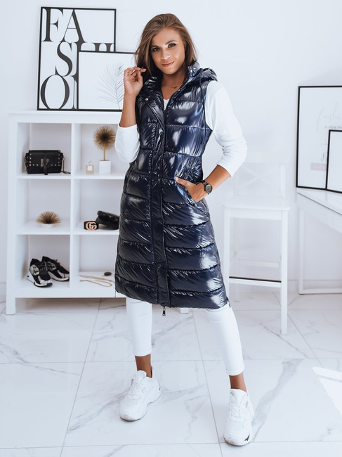 Ženski prešit telovnik GANTINI Barva Modra DSTREET TY2015