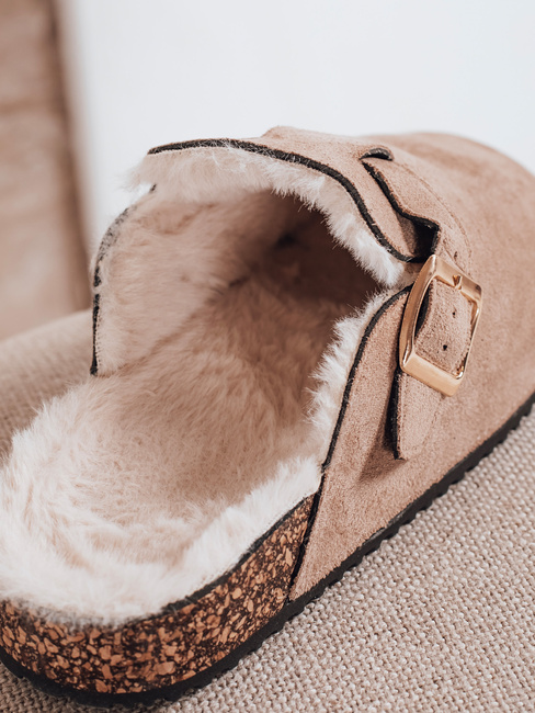 Ženske semiš izolirane japonke beige Dstreet ZY1196