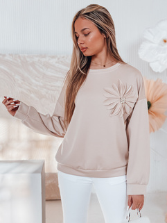 Ženska bluza velikosti oversize FLORINE bež Dstreet RY2766_1