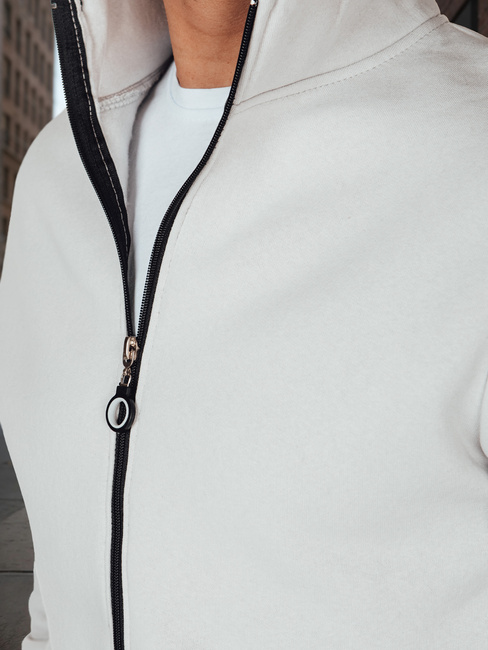 Moška jopica s stoječim ovratnikom svetlo siva Dstreet BX5874