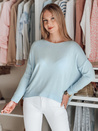 Ženski prevelik gladek pulover SENZIA blue Dstreet MY2448