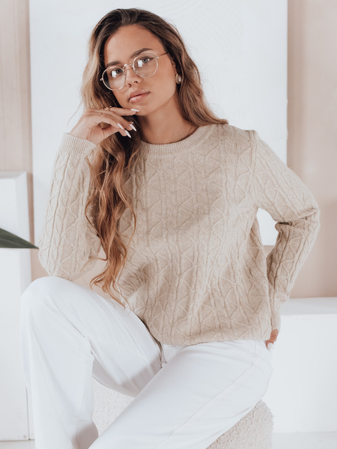 Ženski pulover BRAVINA beige Dstreet MY2529