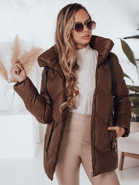 Ženske zimske jakne SALVONA brown quilted Dstreet TY4998
