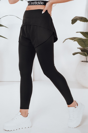 Ženske športne gamaše GIRLJUMP black Dstreet UY2722