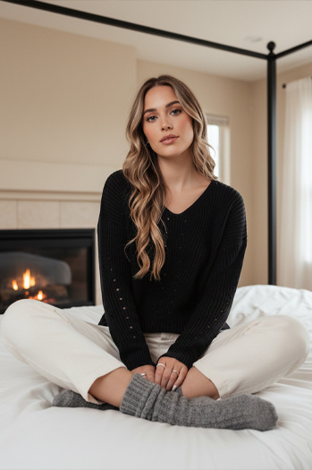 Ženski pulover MONAVIA black Dstreet MY2399