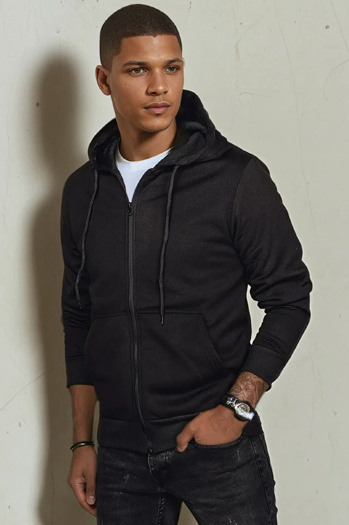 Moška jopa z zadrgo Barva Črna DSTREET BX5644