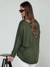 LOOSEFEMME ženska bluza oversize z obeskom zelena Dstreet RY2707_3