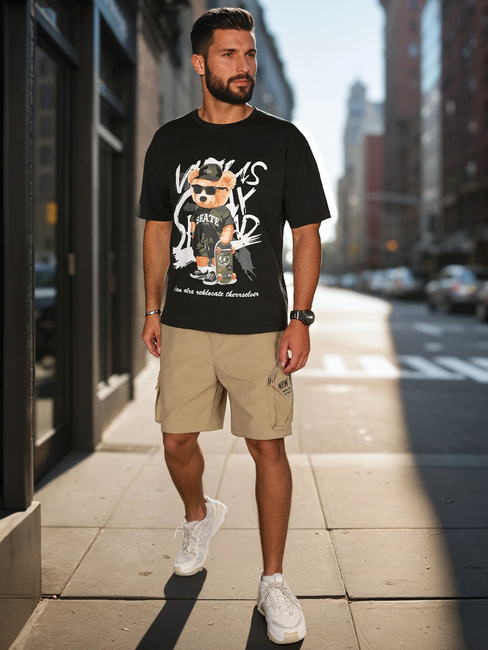 Moške bojne hlače iz tkanine v barvi kaki Dstreet SX2511