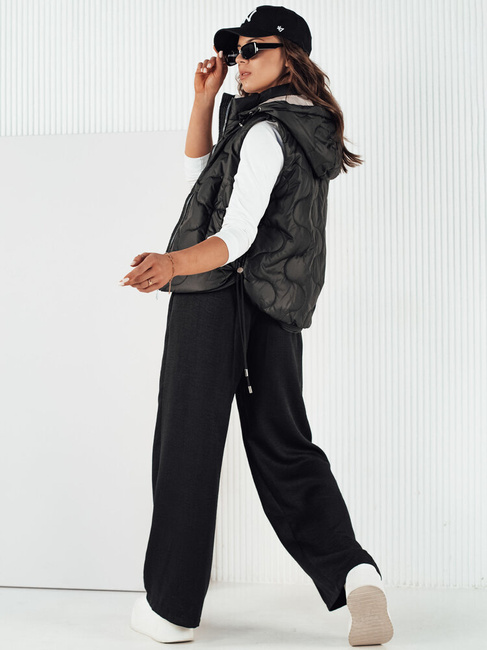 Ženski prešit telovnik TREOS Barva Črna DSTREET TY4219