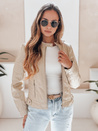 Ženska usnjena jakna ROCKMISS beige Dstreet TY5215