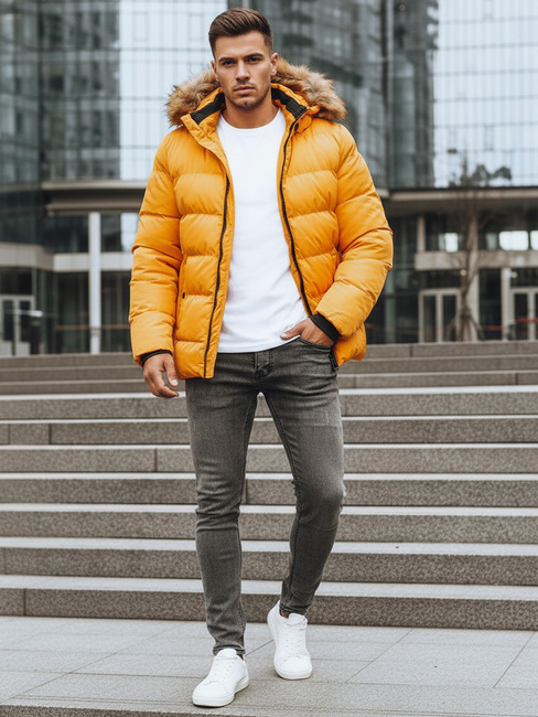 Moška zimska jakna rumena Dstreet TX4162