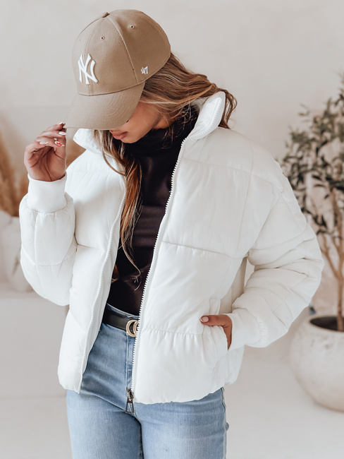 Ženska zimska kratka prešita jakna VIBEGIRL white Dstreet TY4947