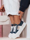 Ženske superge na platformi TRENDIS denim Dstreet ZY0678