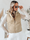 Ženski prešiti telovnik LIKEHUGS beige Dstreet TY4979