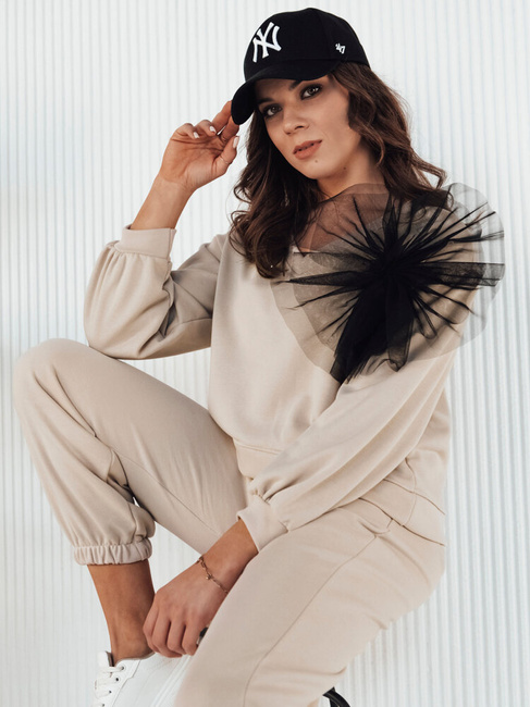 Ženske majice FILAN beige crew neck Dstreet BY1259