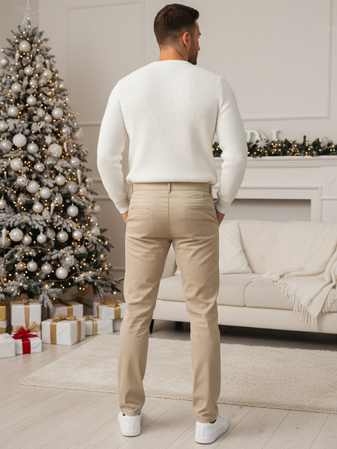 Moške bež hlače Dstreet UX4410z