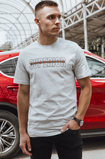 Moška siva majica s potiskom Dstreet RX5385