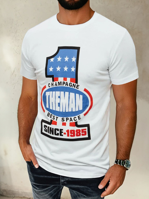 Moška majica s potiskom Barva Bela DSTREET RX4406