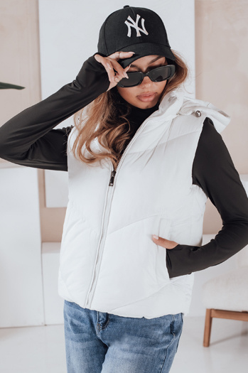 Ženski prešiti telovnik LIKEHUGS white Dstreet TY4975