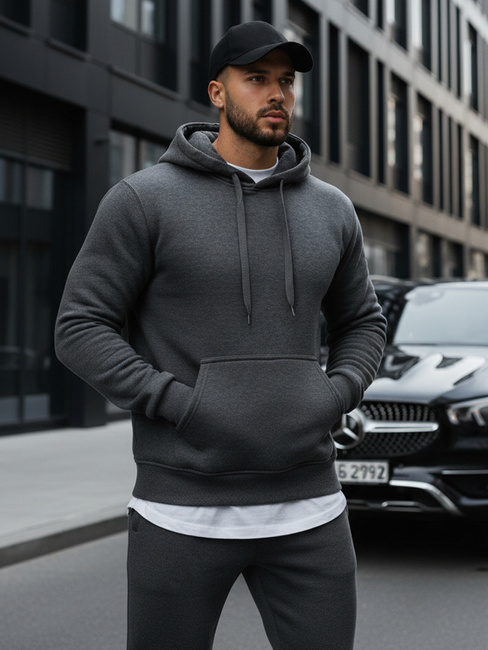 Moška jopa s kapuco Barva Temno siva DSTREET BX2085