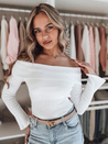 Ženski pulover ene velikosti z odprtimi rameni SHOWIT white Dstreet MY2426