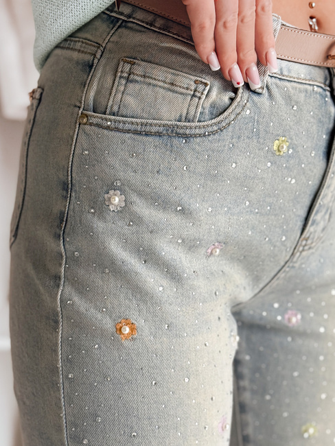 Ženske hlače PERLAON blue Dstreet UY2477