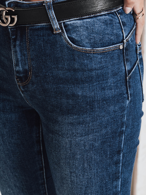 Ženske jeans hlače BEVINO temno modre Dstreet UY2200