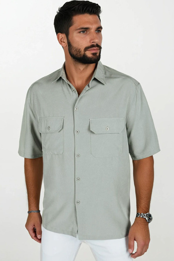 Moška siva majica s kratkimi rokavi Dstreet KX1081