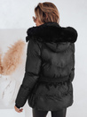 Ženska zimska prešita jakna s kapuco LOVELINA black Dstreet TY4981