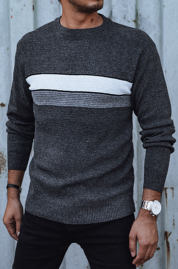 Moški temno siv pulover Dstreet WX2210