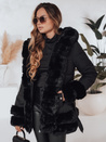 CITYGLANCE ženska zimska jakna z umetnim krznom črna Dstreet TY5045